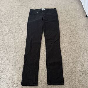 Paige Women’s Black Skyline Ankle Peg Denim Jeans Stretch 30” Sz 28